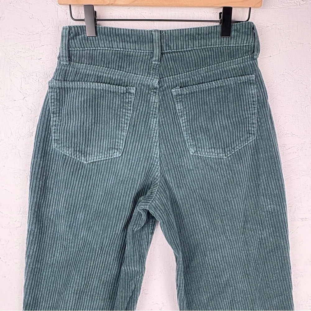 SO High Rise Straight Stylish Corduroy Pants in Forest Green 7/28 - Picture 7 of 9